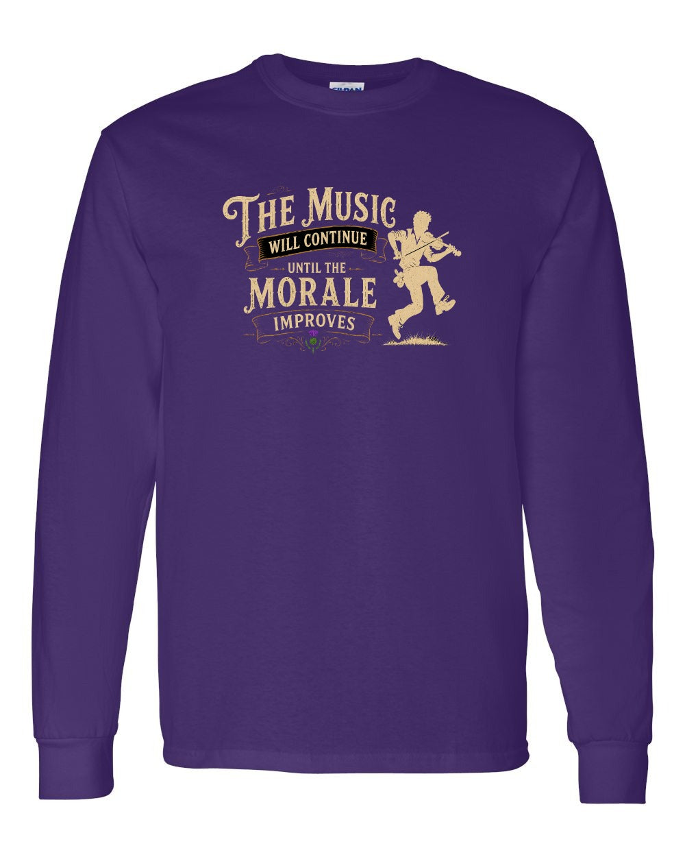 Muisic Will Continue Fiddle Long Sleeve in Purple