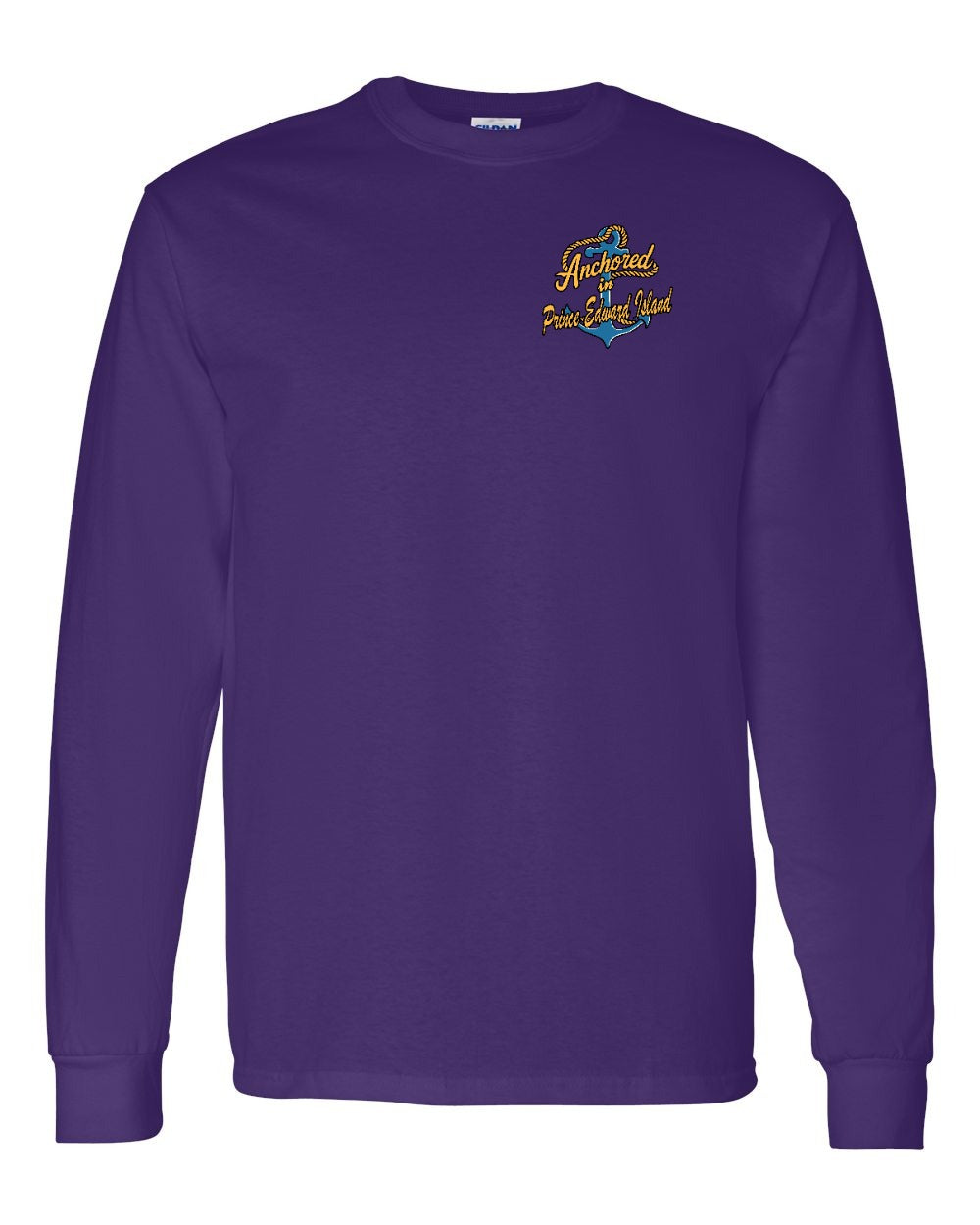 Anchored In PEI Left Chest Long Sleeve Tee - Unisex