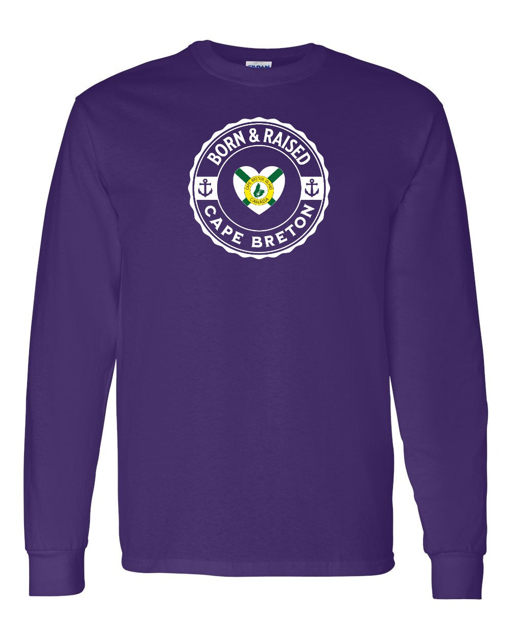 Born and Raised CB Heart Flag Long Sleeve Tee - Unisex
