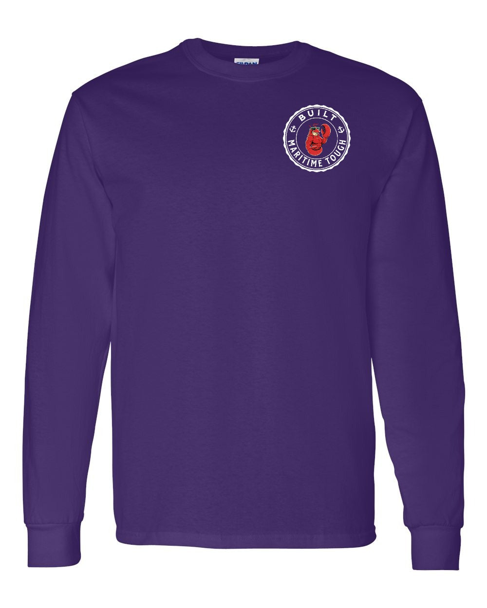Built Maritime Tough Lobster Left Chest & Back Long Sleeve Tee - Unisex