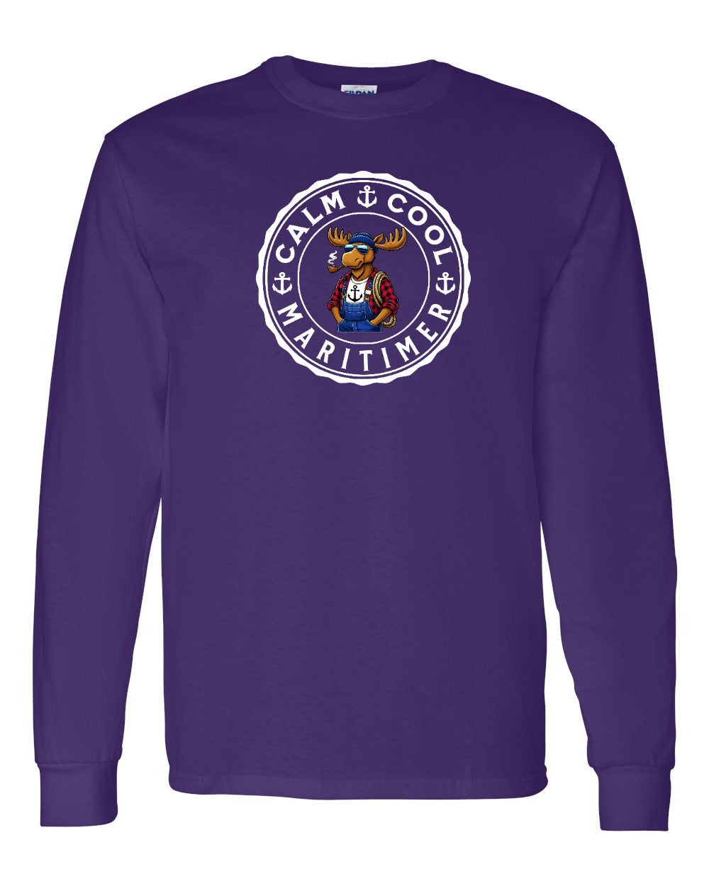 Calm Cool Maritimer Moose Long Sleeve Tee - Unisex