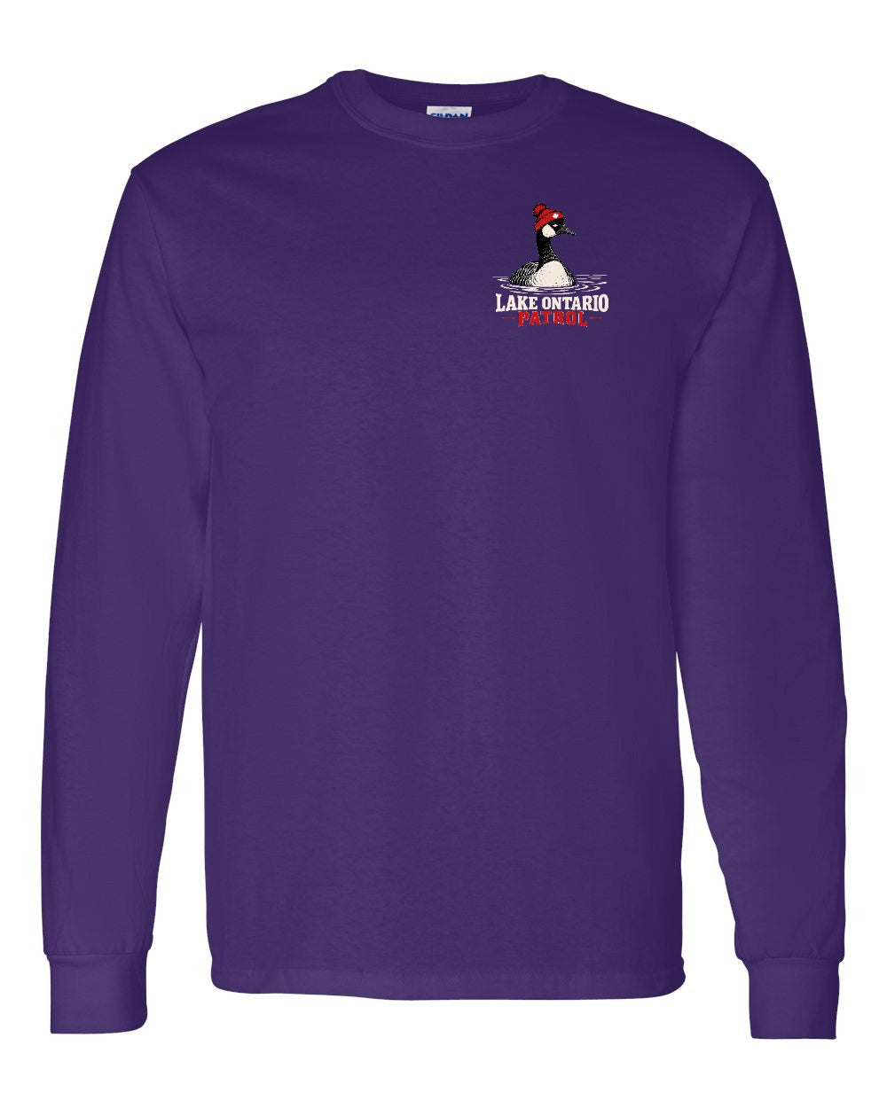 Lake Patrol Left Chest and Back Long Sleeve in Purple