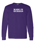 Made In PEI white lettering Long Sleeve Tee - Unisex