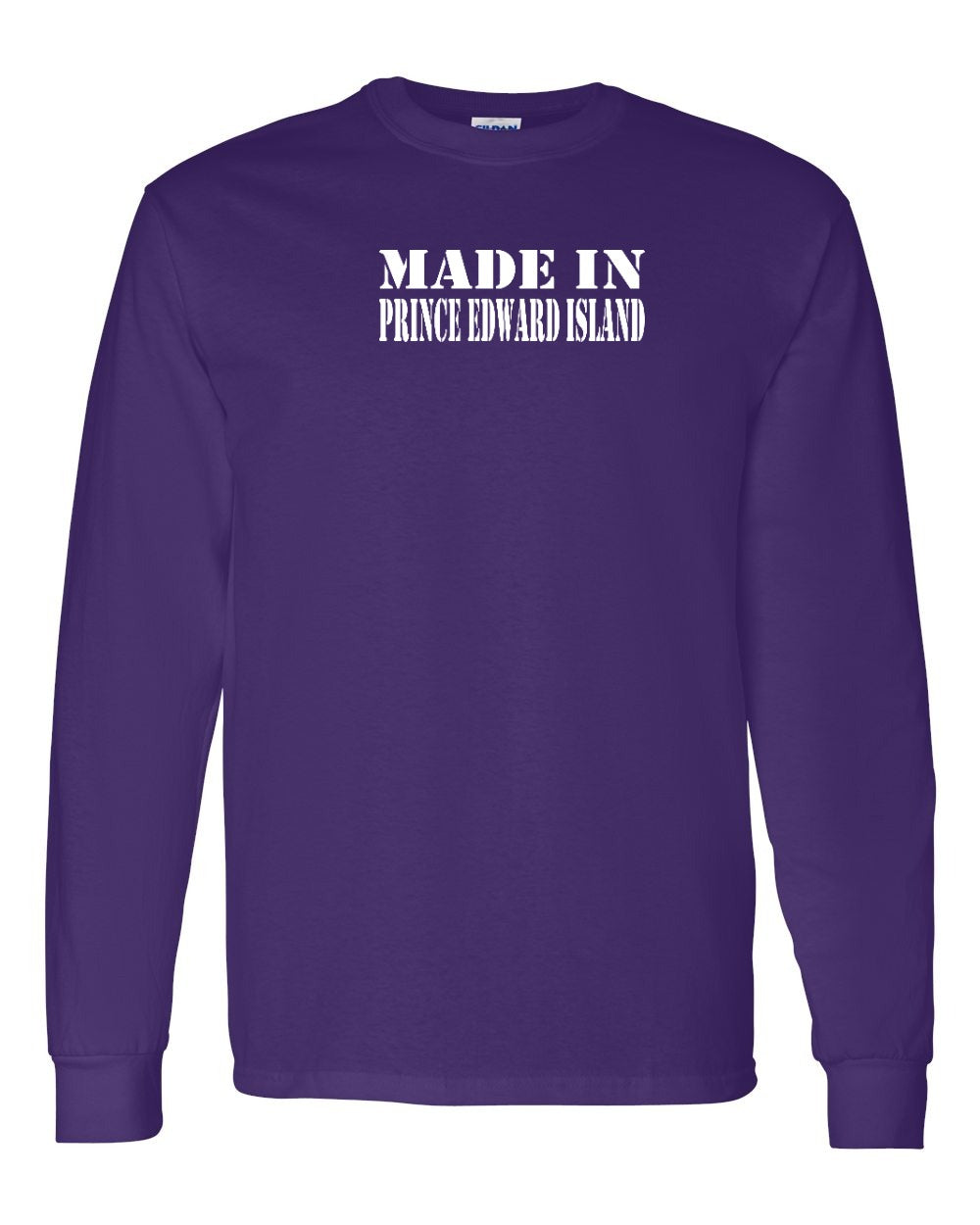 Made In PEI white lettering Long Sleeve Tee - Unisex
