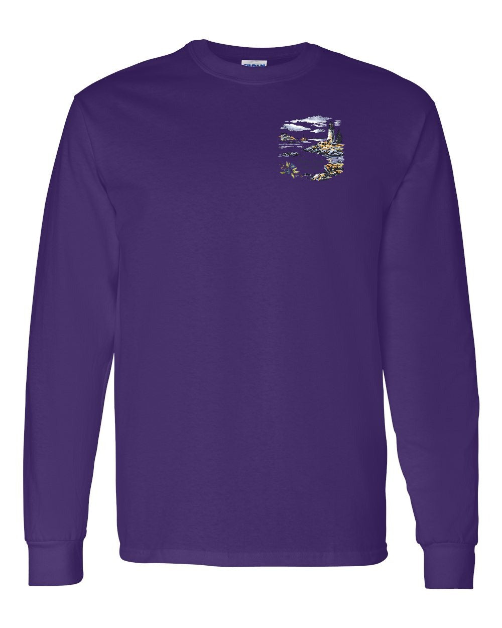 Maritime Serenity Left Chest Long Sleeve Tee - Unisex