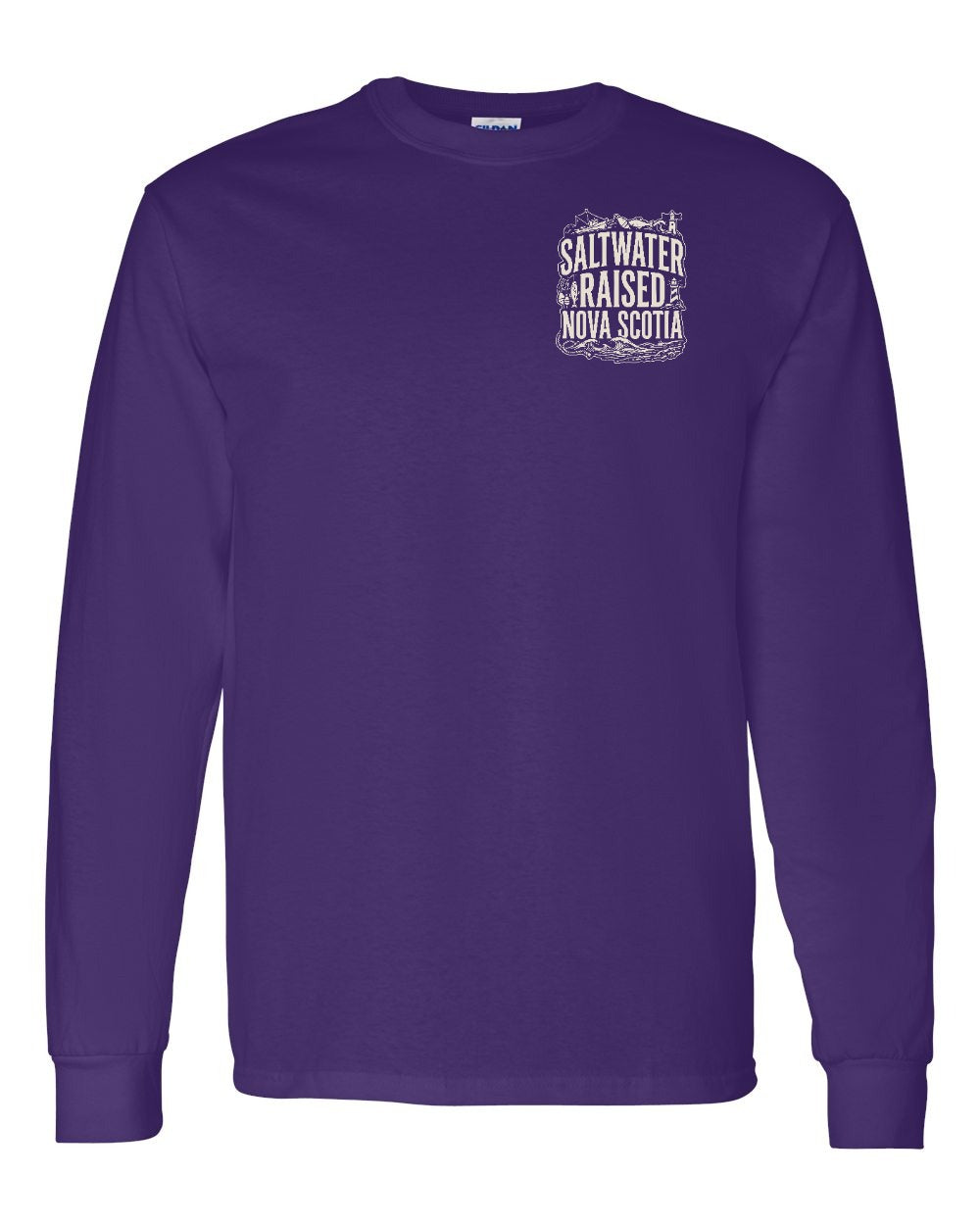 Saltwater Raised NS Folk Left Chest Long Sleeve - Unisex