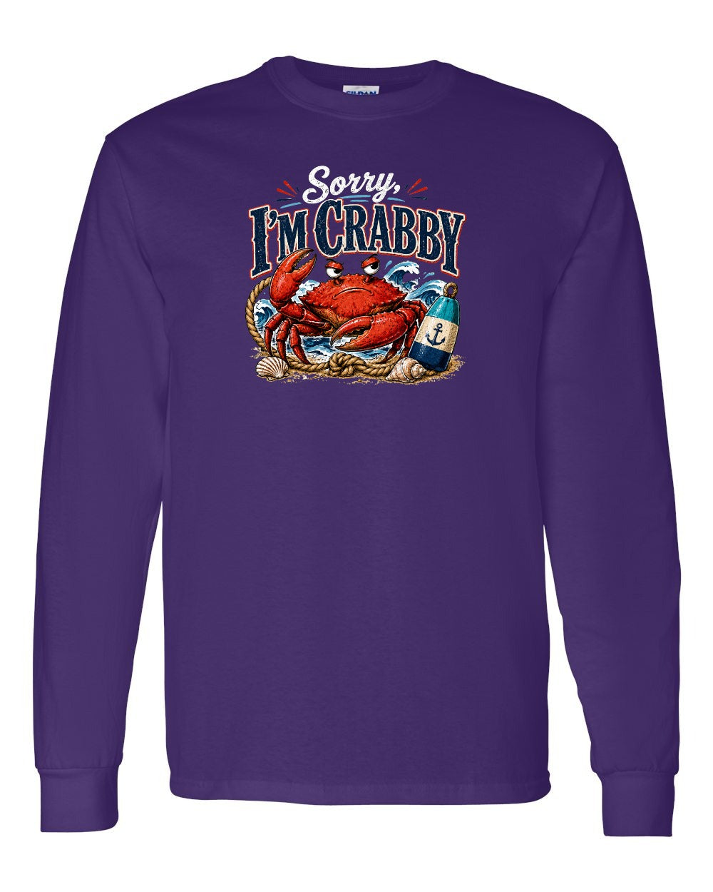 Sorry Im Crabby Long Sleeve in Purple