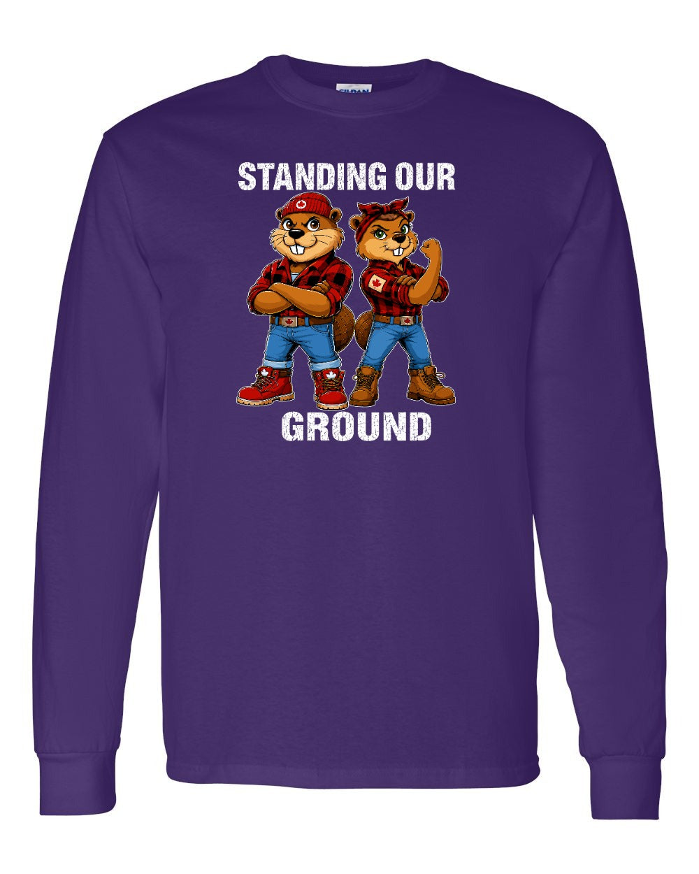 Standing Our Ground Full Front Long Sleeve in Purple