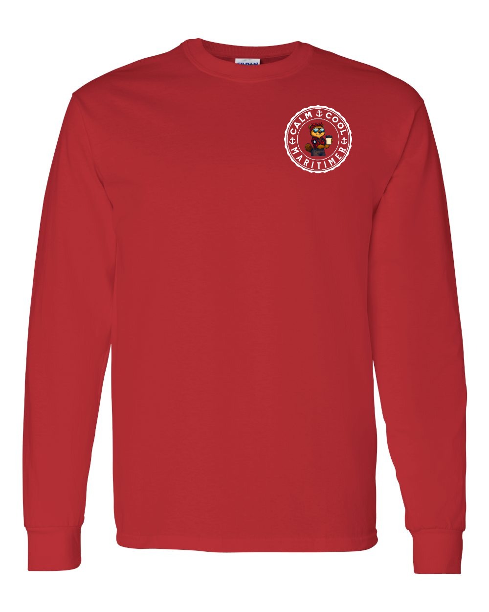 Calm Cool Maritimer Rosie Left Chest & Back Long Sleeve Tee - Unisex