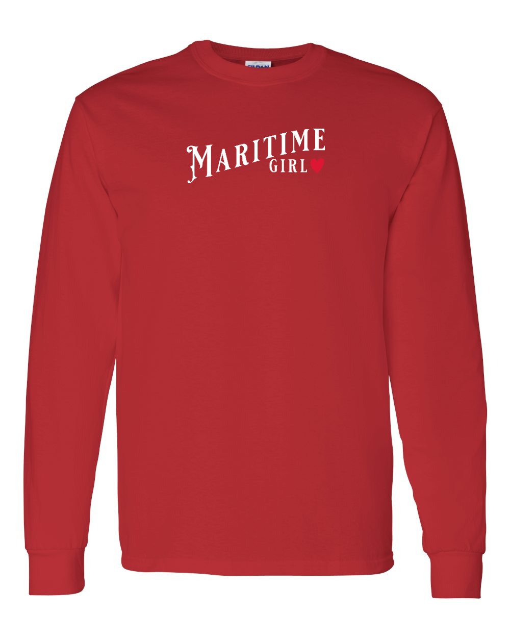 Maritime Girl red heart Long Sleeve - Unisex
