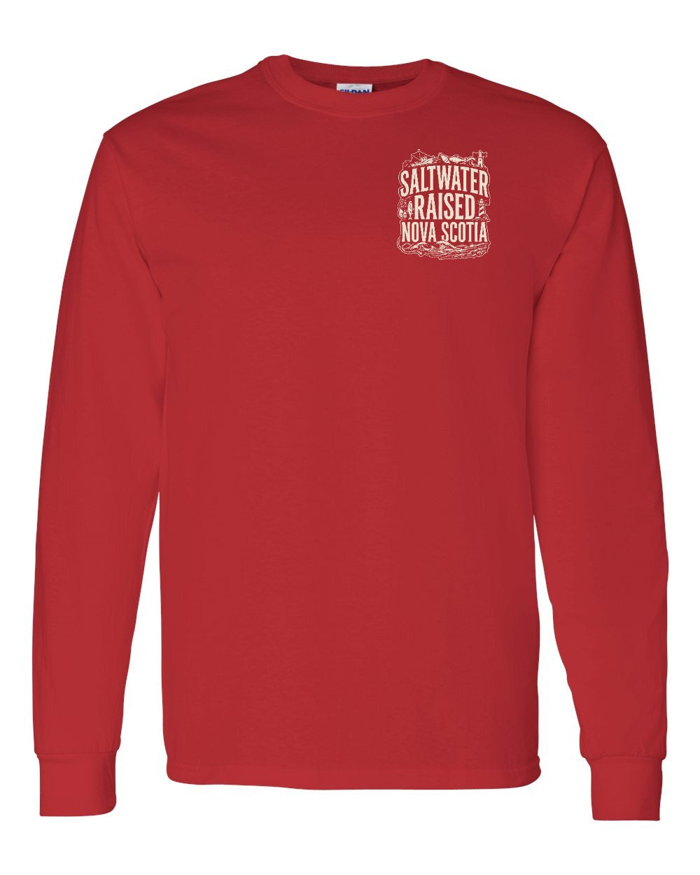 Saltwater Raised NS Folk Left Chest Long Sleeve - Unisex
