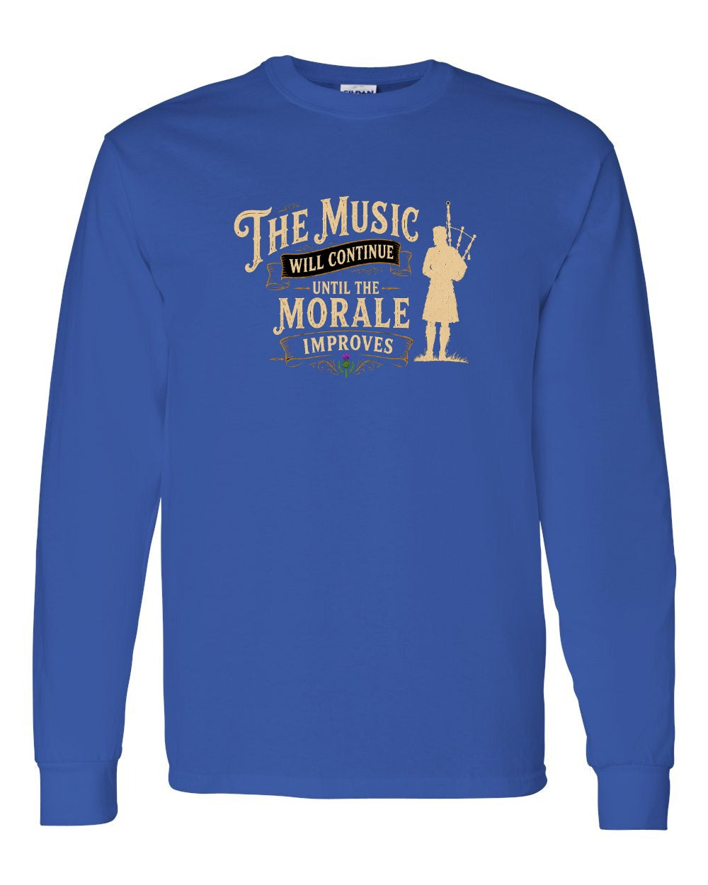 Muisic Will Continue Bagpipes Long Sleeve in Royal