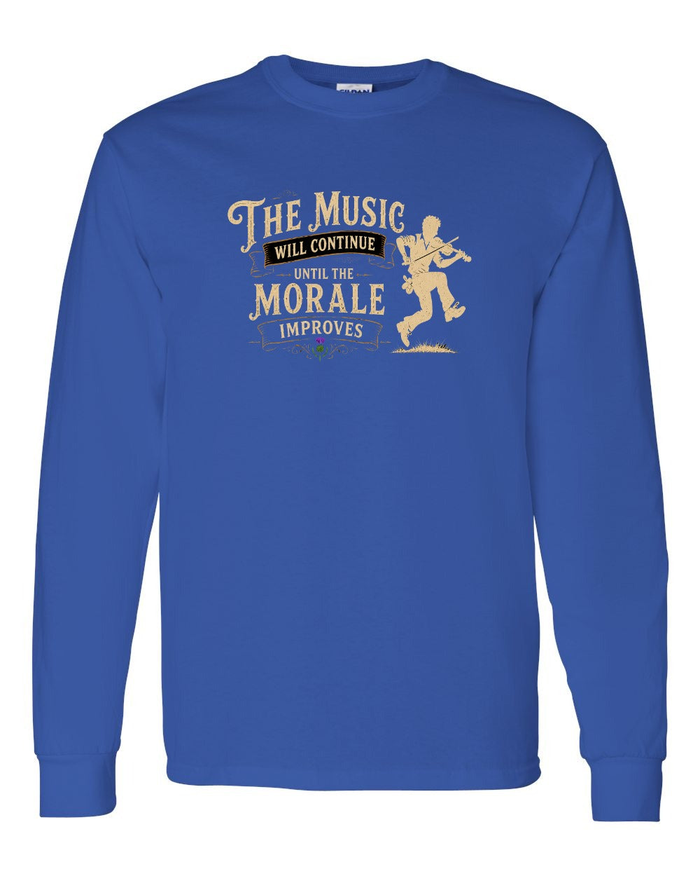 Muisic Will Continue Fiddle Long Sleeve in Royal
