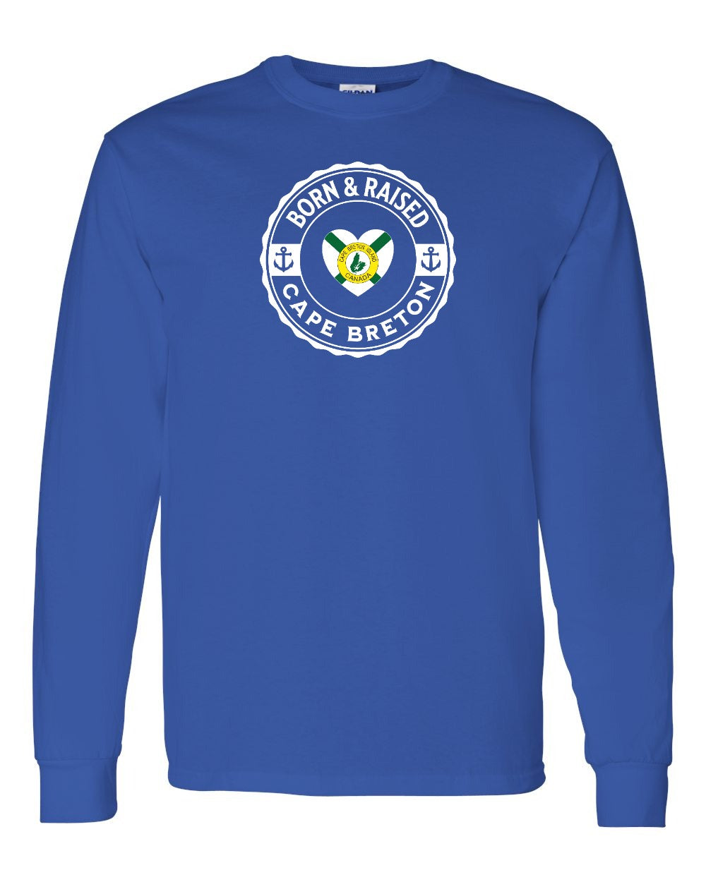 Born and Raised CB Heart Flag Long Sleeve Tee - Unisex