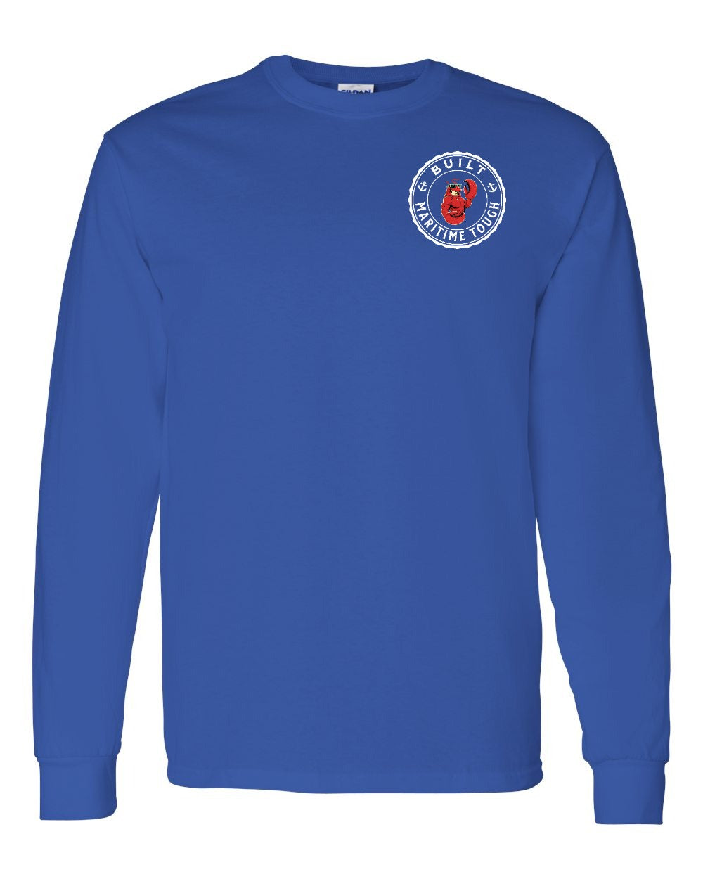 Built Maritime Tough Lobster Left Chest & Back Long Sleeve Tee - Unisex