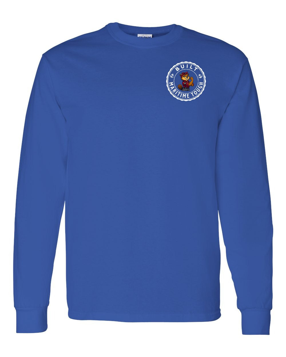 Built Maritime Tough Rosie Left Chest & Back Long Sleeve Tee - Unisex