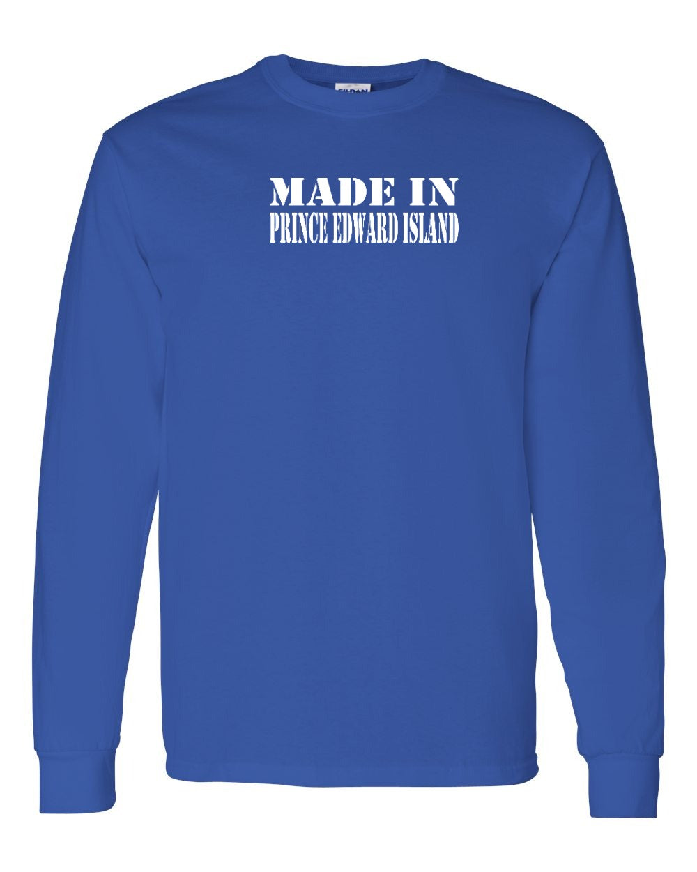 Made In PEI white lettering Long Sleeve Tee - Unisex