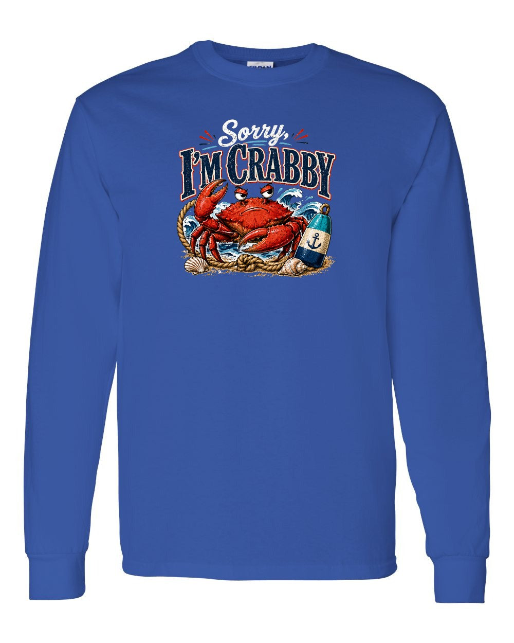 Sorry Im Crabby Long Sleeve in Royal