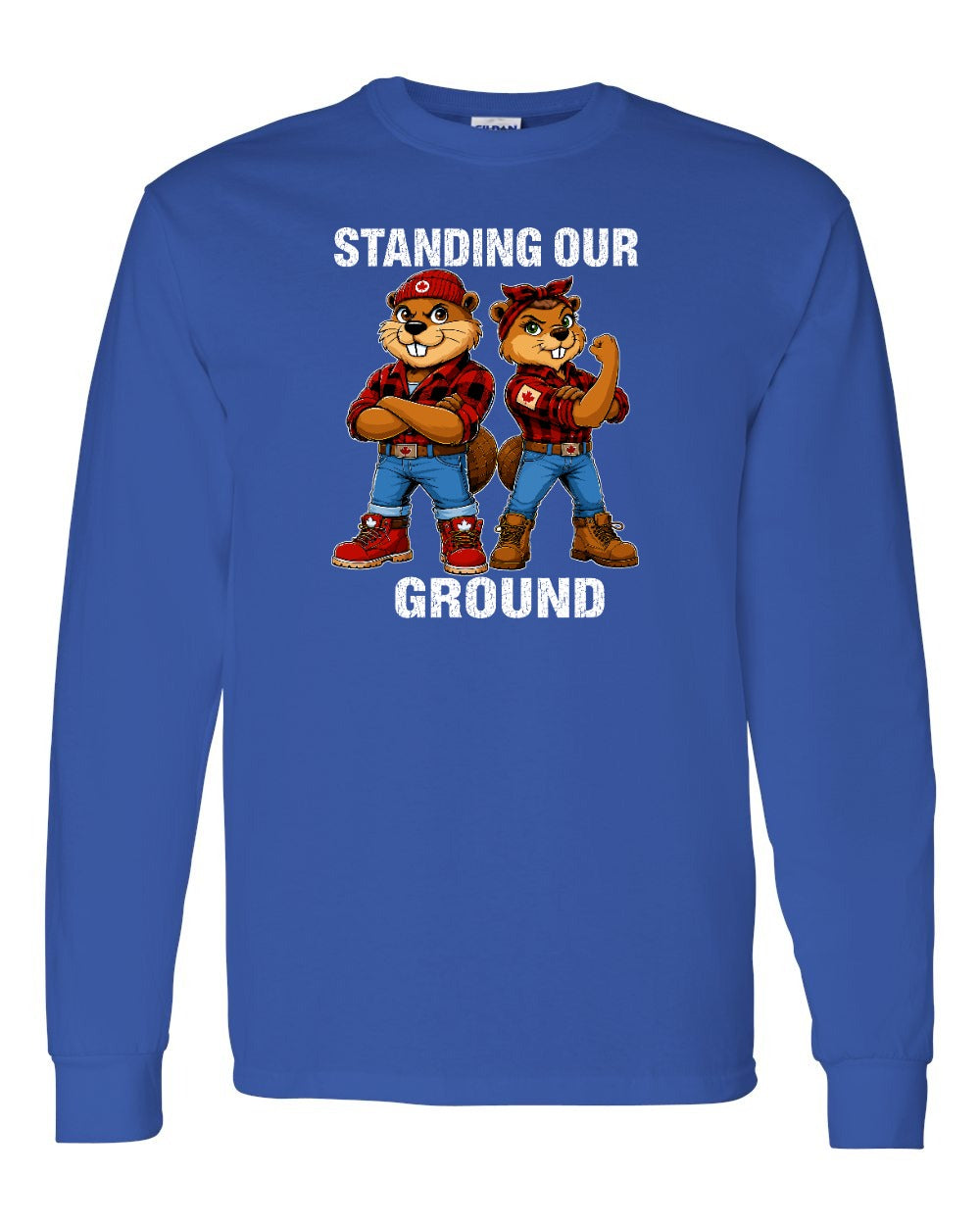 Standing Our Ground Full Front Long Sleeve in Royal