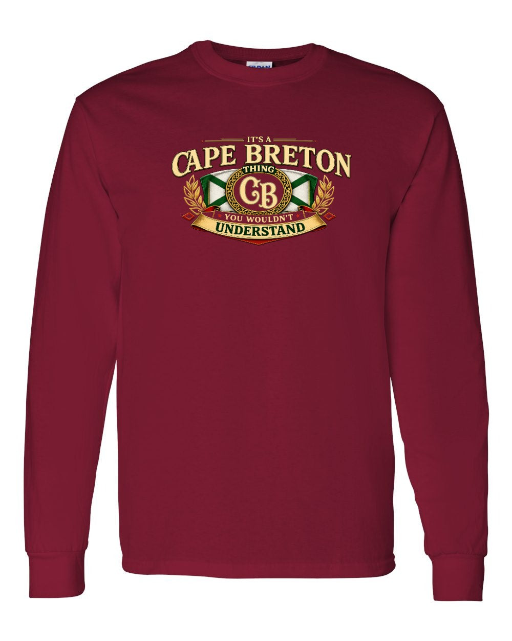 Cb Understand Flag Long Sleeve in Cardinal Red