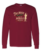 Muisic Will Continue Bagpipes Long Sleeve in Cardinal Red
