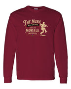 Muisic Will Continue Fiddle Long Sleeve in Cardinal Red