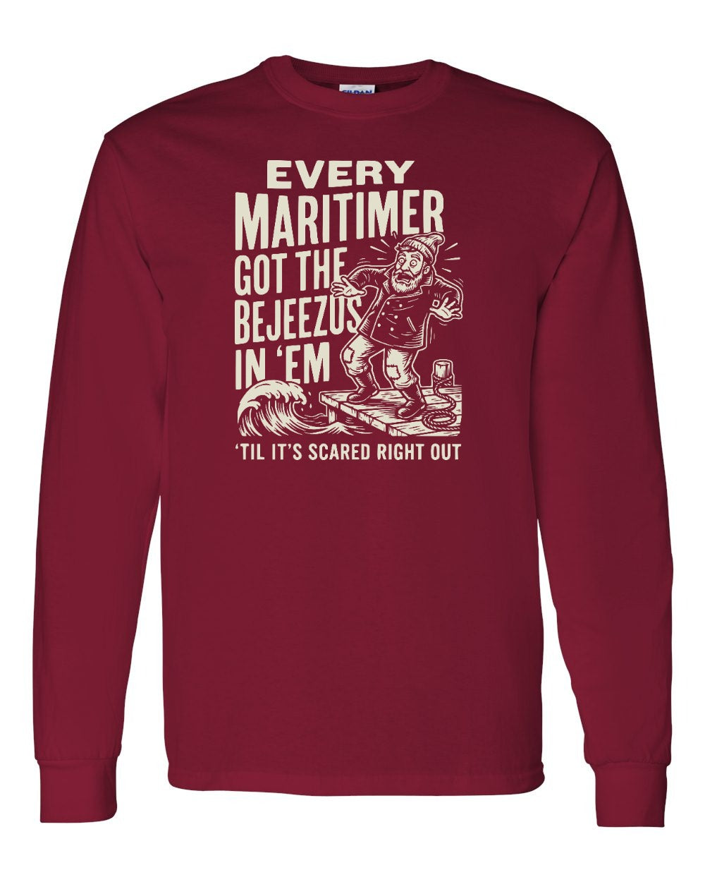 Bejezus Long Sleeve in Cardinal Red