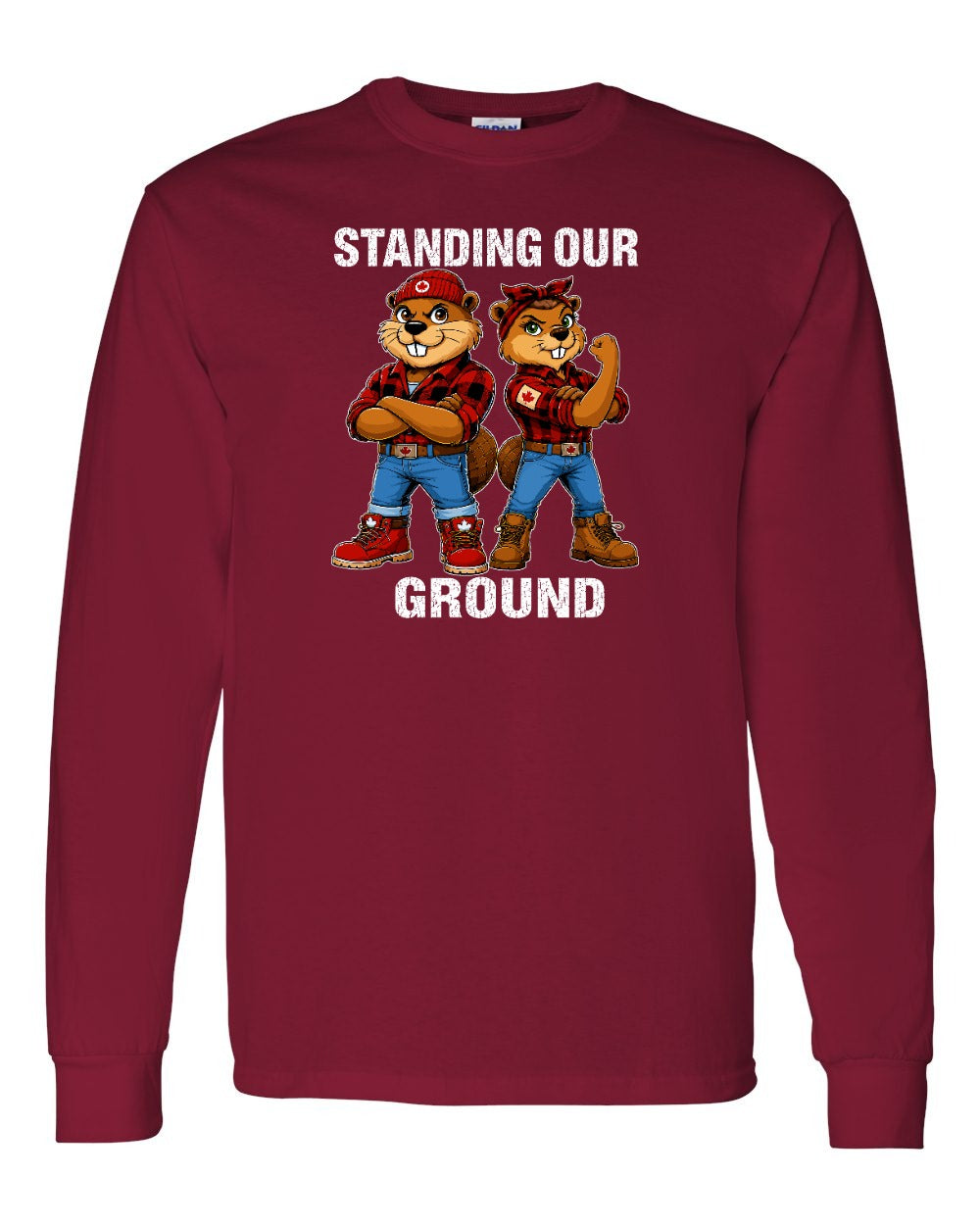 Standing Our Ground Full Front Long Sleeve in Cardinal Red