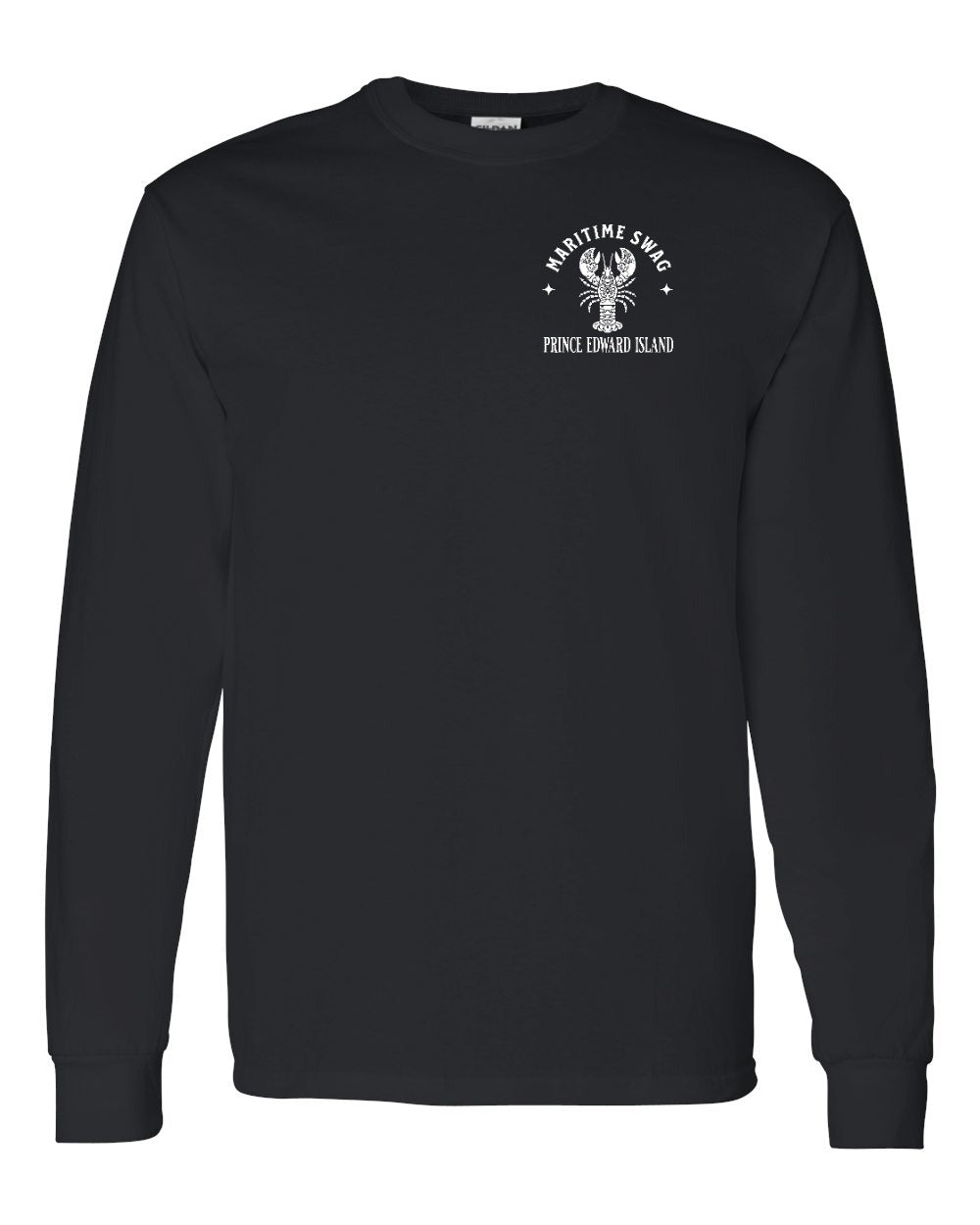 Maritime Swag PEI White Lobster Left Chest Long Sleeve Tee - Unisex