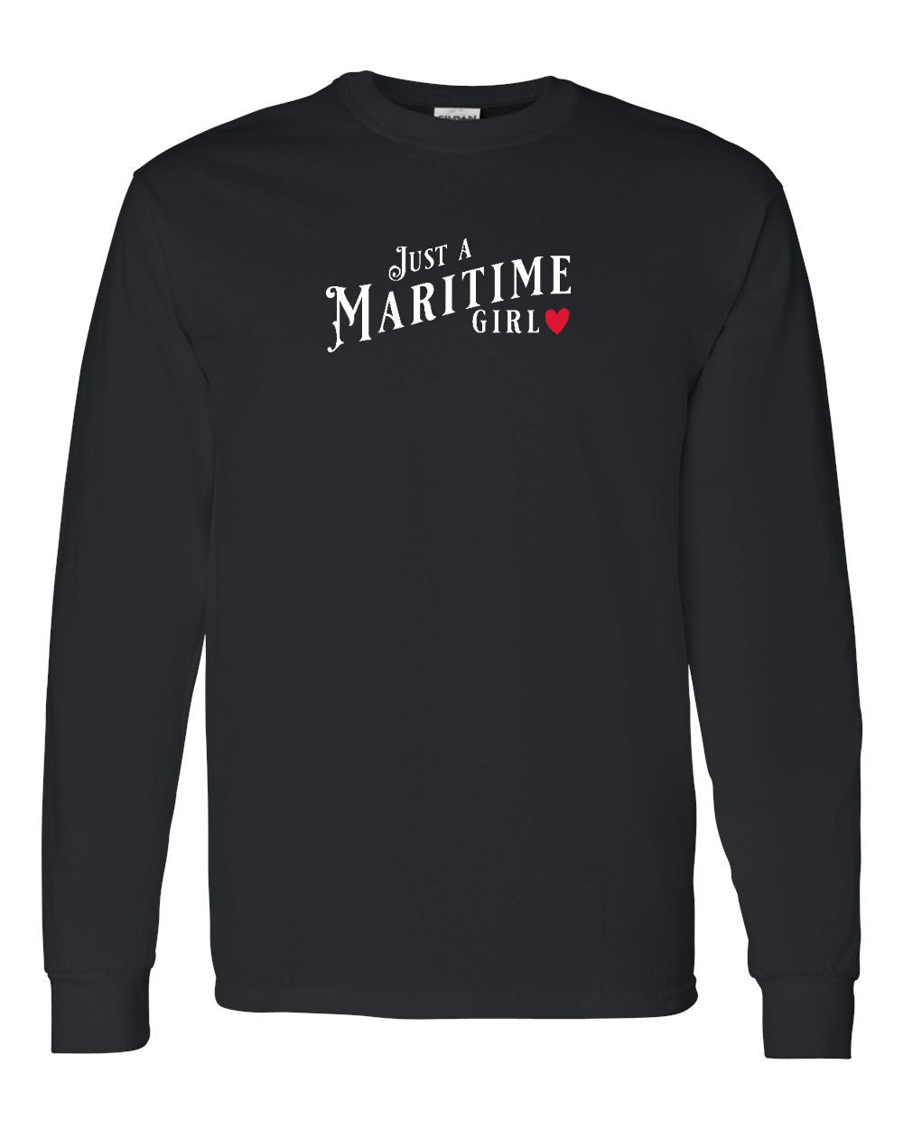 Just a Maritime Girl red heart Long Sleeve Tee - Unisex