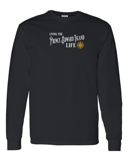Living the PEI life yellow compass full Long Sleeve Tee