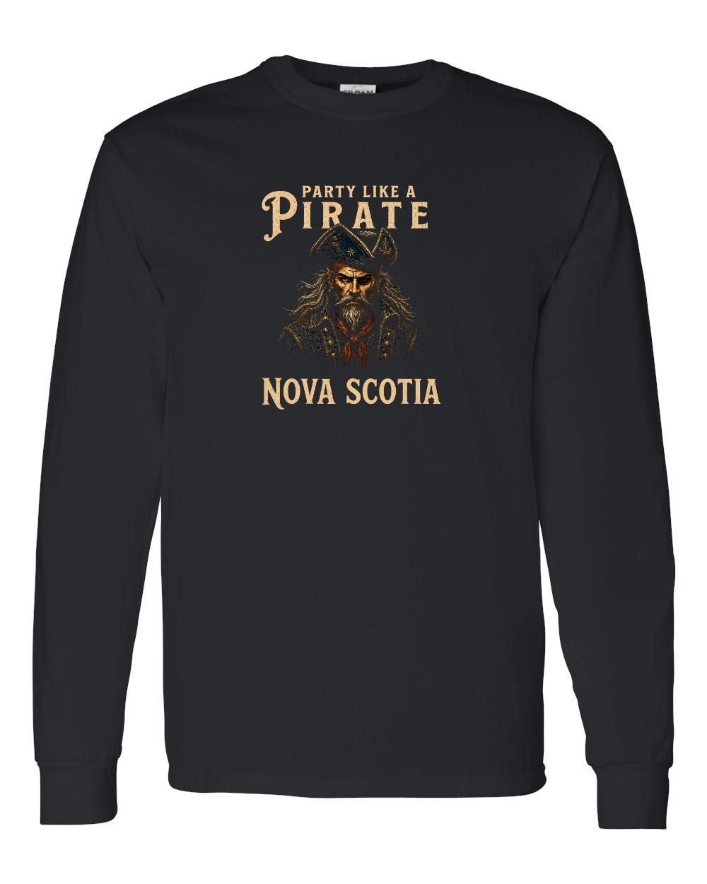 Party Like a Pirate Long Sleeve in Black