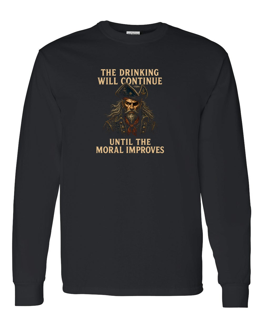 The Drinking Will Long Sleeve in Black