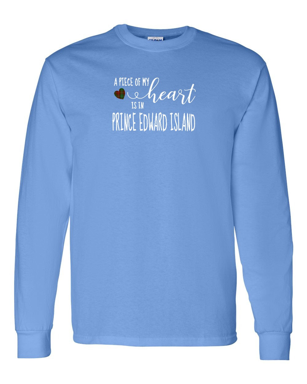 A Piece Of My Heart in PEI Tartan Long Sleeve Tee - Unisex