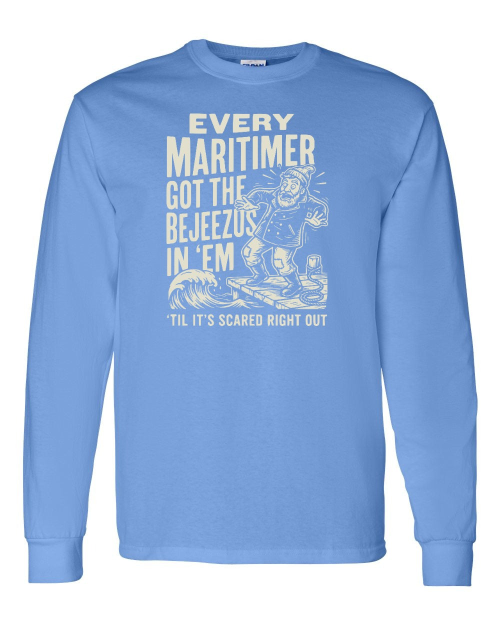 Bejezus Long Sleeve in Carolina Blue