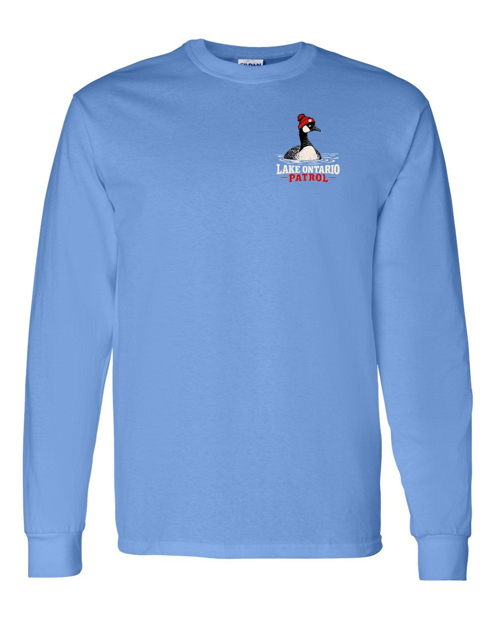 Lake Patrol Left Chest and Back Long Sleeve in Carolina Blue