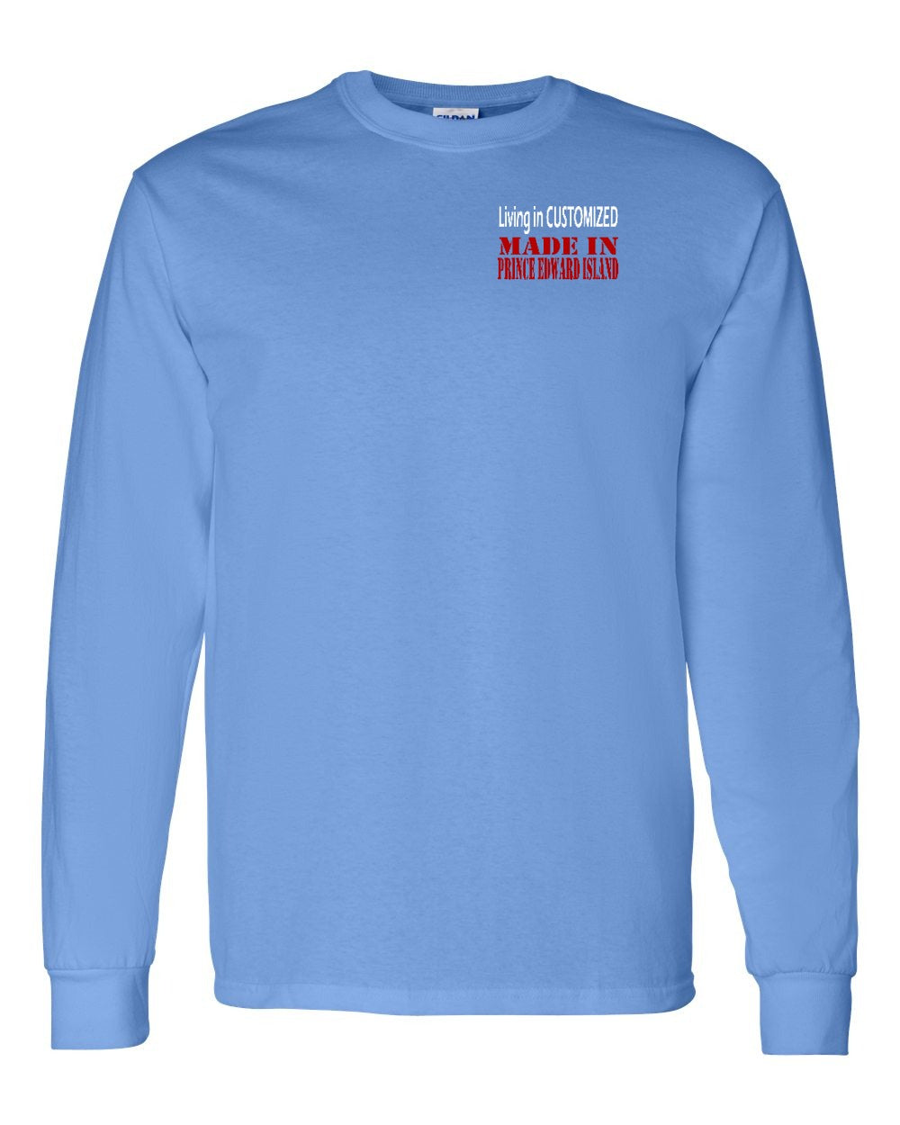 Living in Customized Made in PEI Left Chest Long Sleeve Tee - Unisex