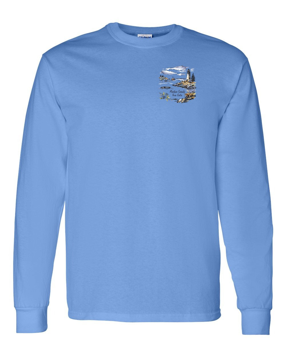 Maritime Serenity Left Chest Long Sleeve Tee - Unisex