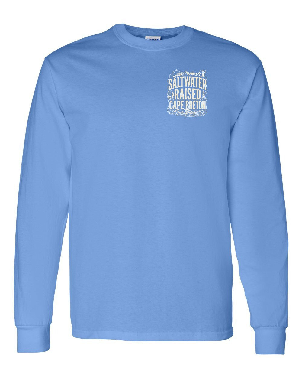 CB Saltwater Raised Folk Left Chest and Back Long Sleeve Tee - Unisex