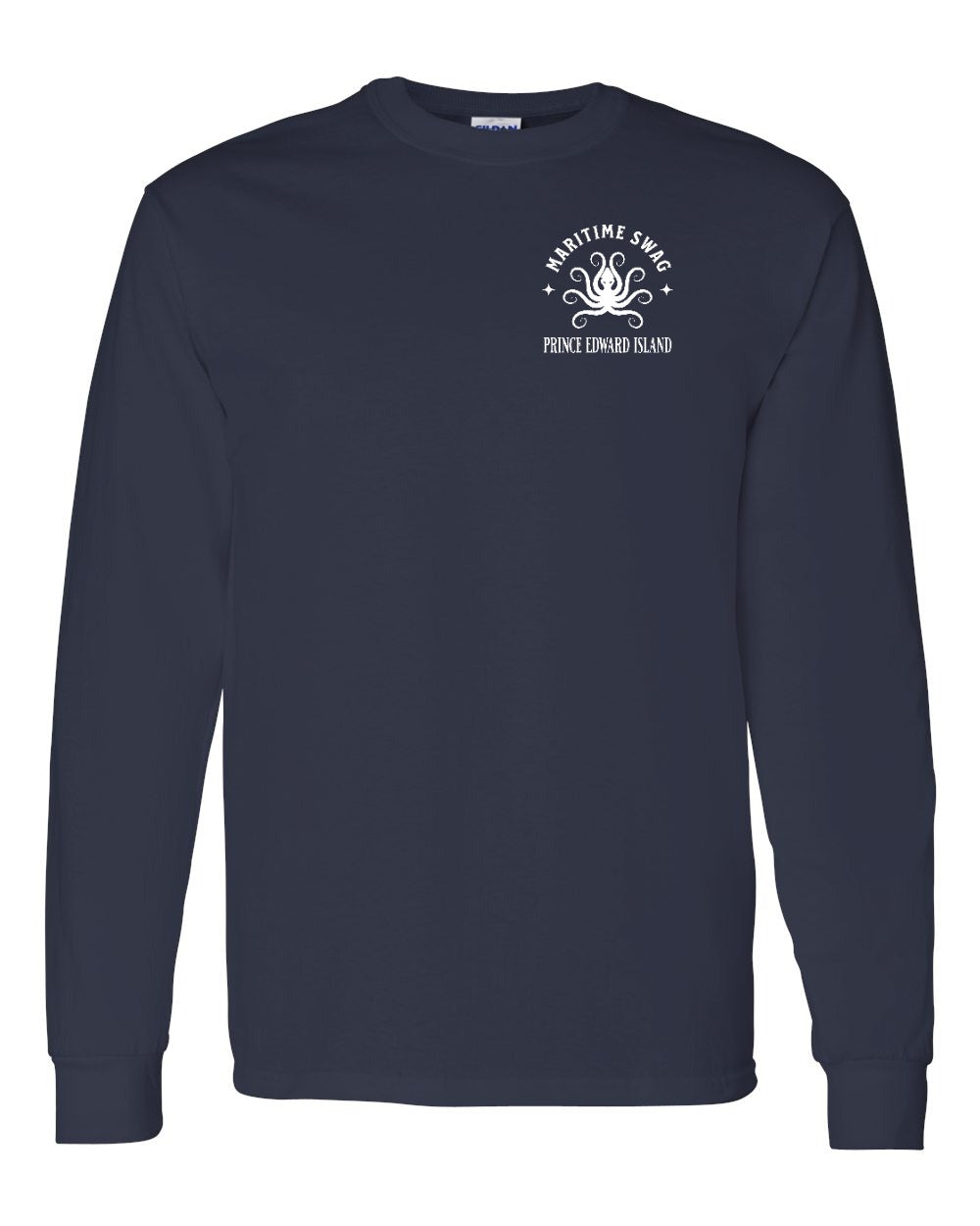 Maritime Swag PEI Octopus Left Chest Long Sleeve Tee - Unisex