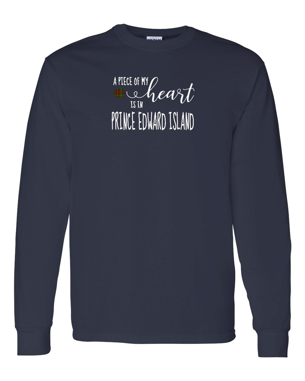 A Piece Of My Heart in PEI Tartan Long Sleeve Tee - Unisex