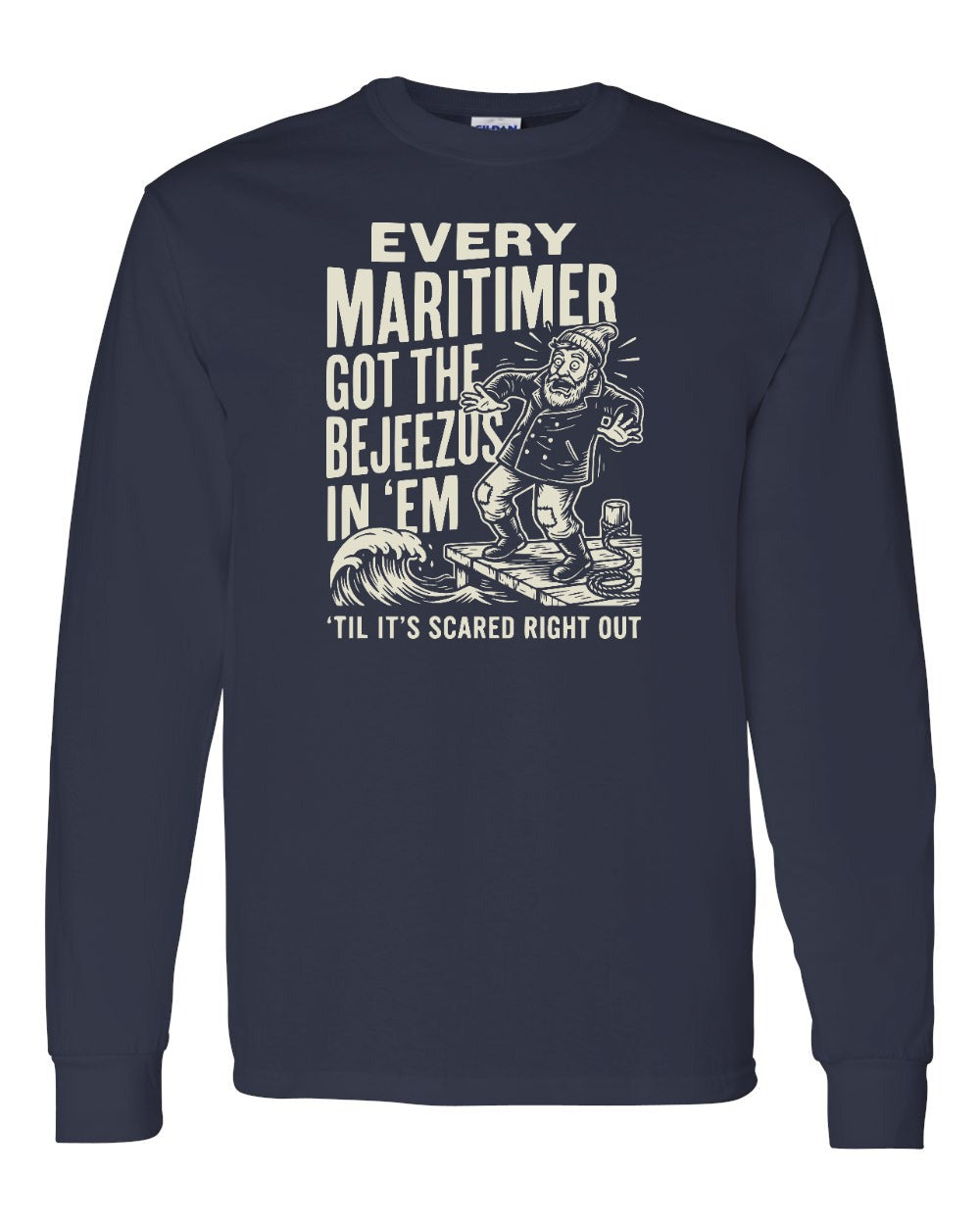 Bejezus Long Sleeve in Navy