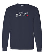Just a Maritime Girl red heart Long Sleeve Tee - Unisex