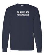 Made In PEI white lettering Long Sleeve Tee - Unisex