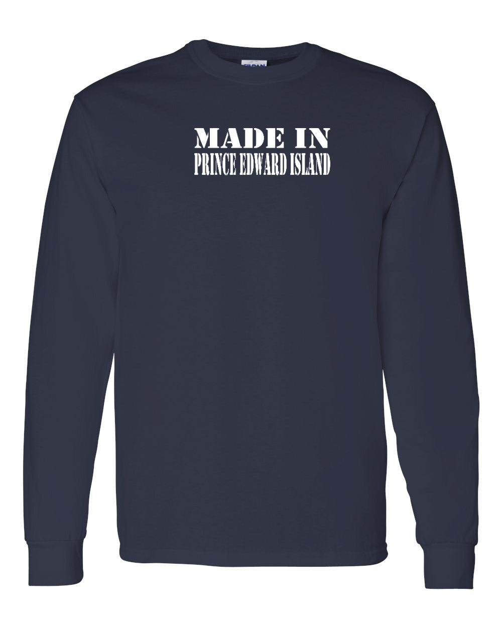 Made In PEI white lettering Long Sleeve Tee - Unisex