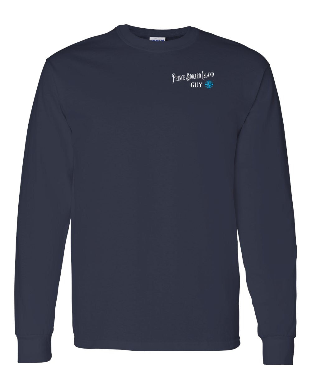 PEI Guy Blue Compass Left Chest Long Sleeve Tee - Unisex