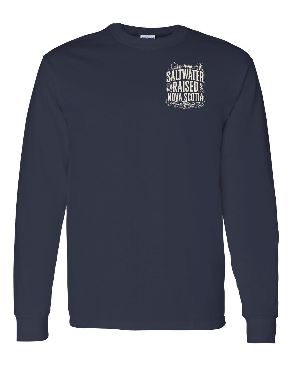 Saltwater Raised NS Folk Left Chest Long Sleeve - Unisex