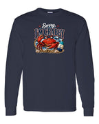 Sorry Im Crabby Long Sleeve in Navy