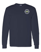 Born and Raised CB Heart Flag Left Chest Long Sleeve Tee - Unisex