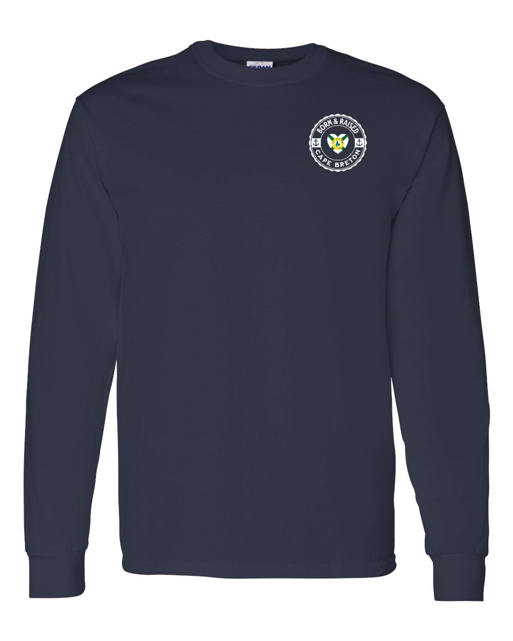 Born and Raised CB Heart Flag Left Chest Long Sleeve Tee - Unisex